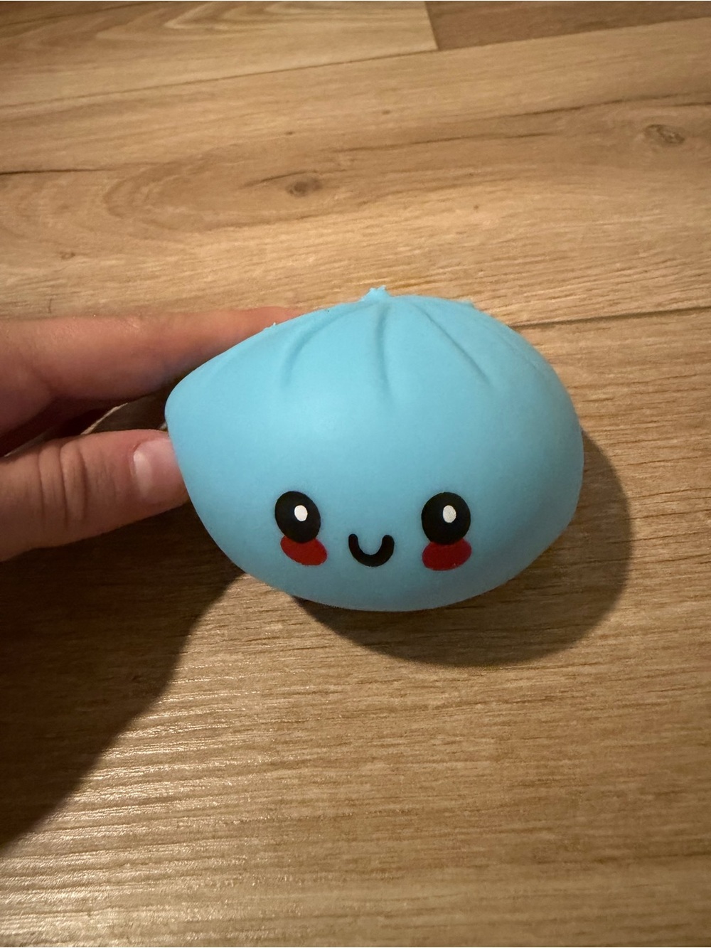 Blue RMS Dumpling Squishy Sensory Toy - Cute Smiling Dumpling